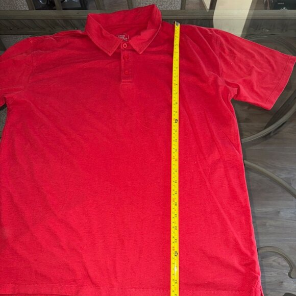 True Classic Red Polo Shirt X-Large Premium Cotton Polyester Blend Short Sleeve - Picture 4 of 7